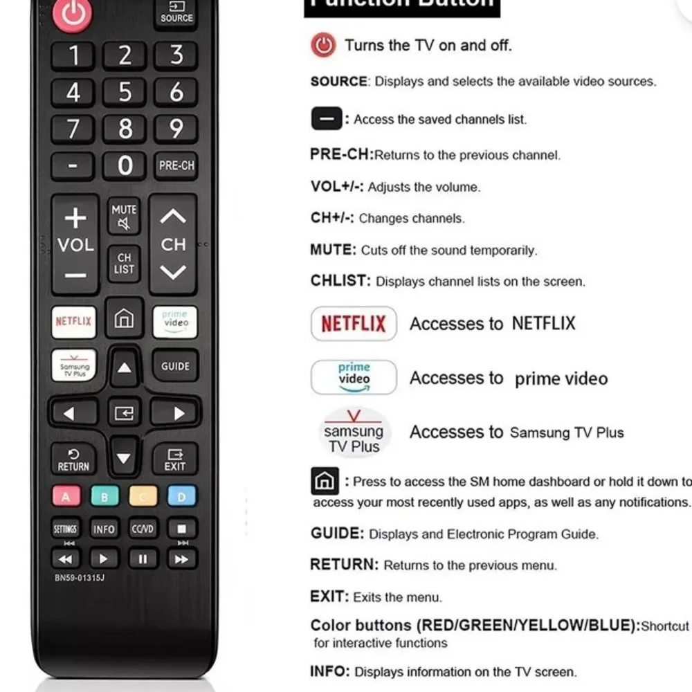 New Replace BN59-01315A For Samsung LCD TV Remote Control